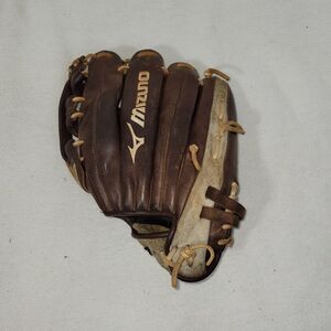 Mizuno Glove Baseball Brown Leather Softball Left Handed 12.5" Model GFN 1250B3